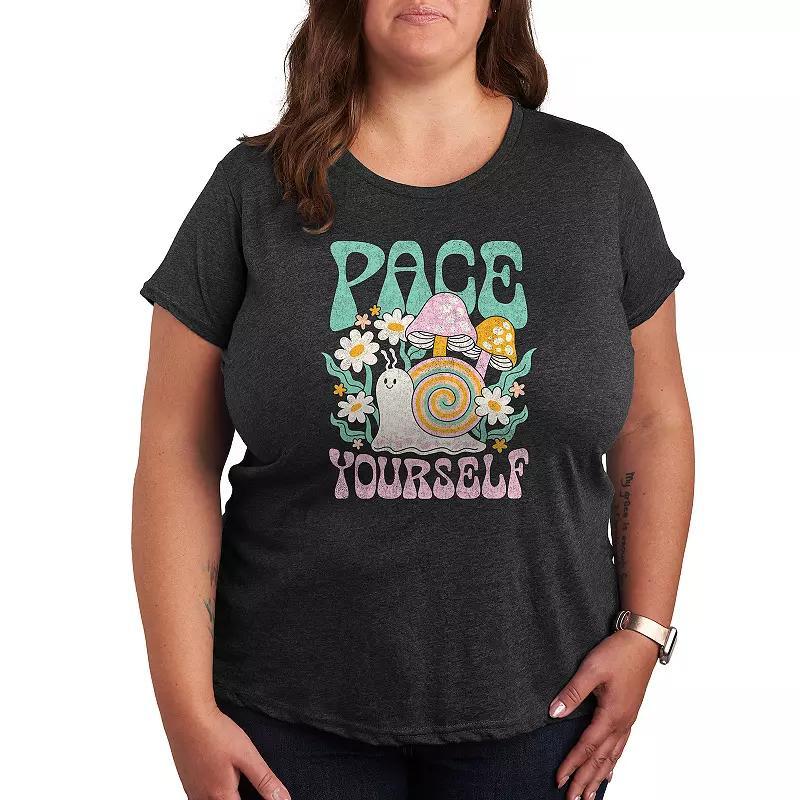 Womens Baking Christmas Tree Graphic Tee, Girls Heather Grey Product Image