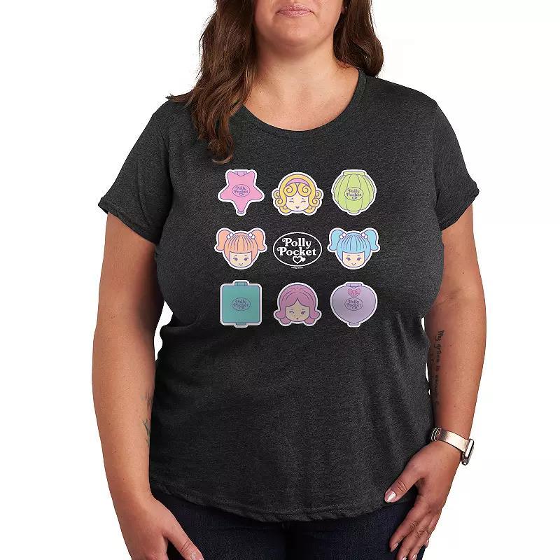 Plus Care Bears Ornament Grid Graphic Tee, Womens Heather Grey Product Image