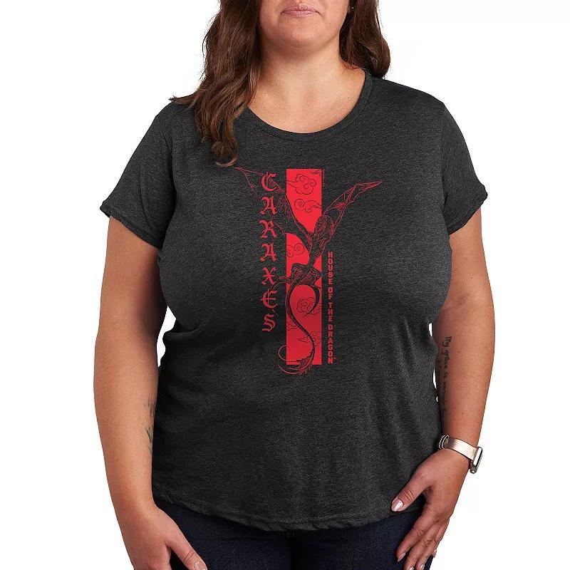 Plus Shamrock Hearts Line Art Graphic Tee, Womens Heather Grey Product Image