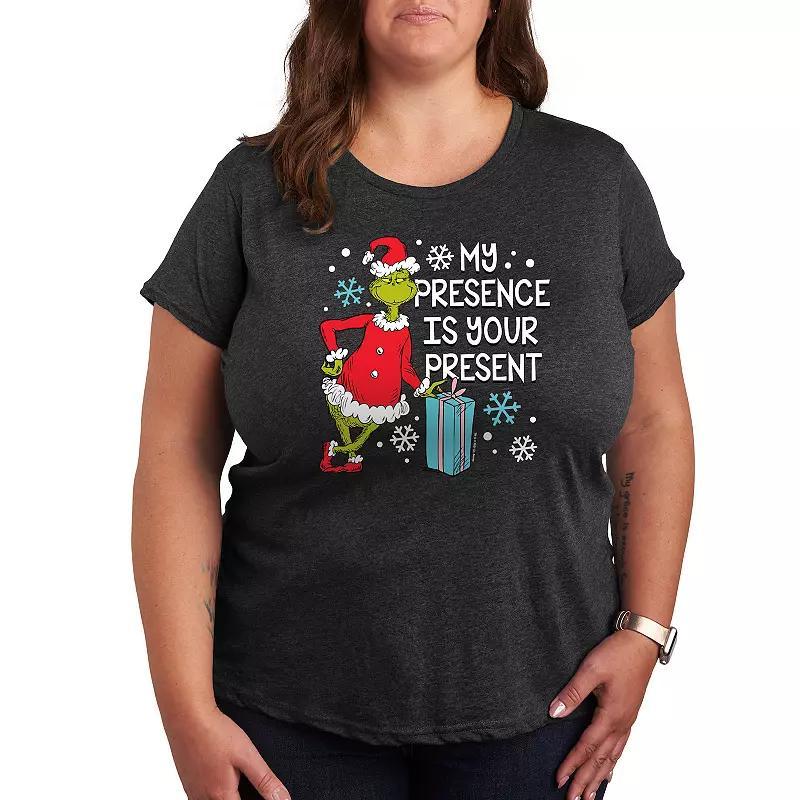 Plus Valentines Flower Truck Graphic Tee, Womens Heather Grey Product Image