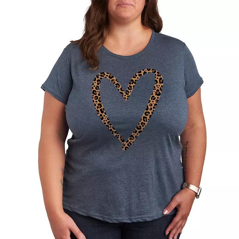 Plus Dandelion Graphic Tee, Womens Grey Blue Product Image