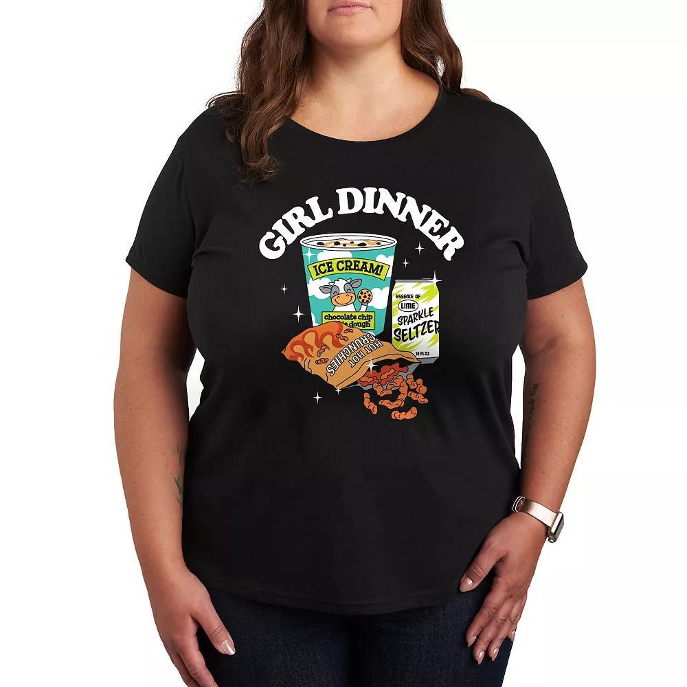 Plus Girl Dinner Junk Food Graphic Tee, Womens Product Image