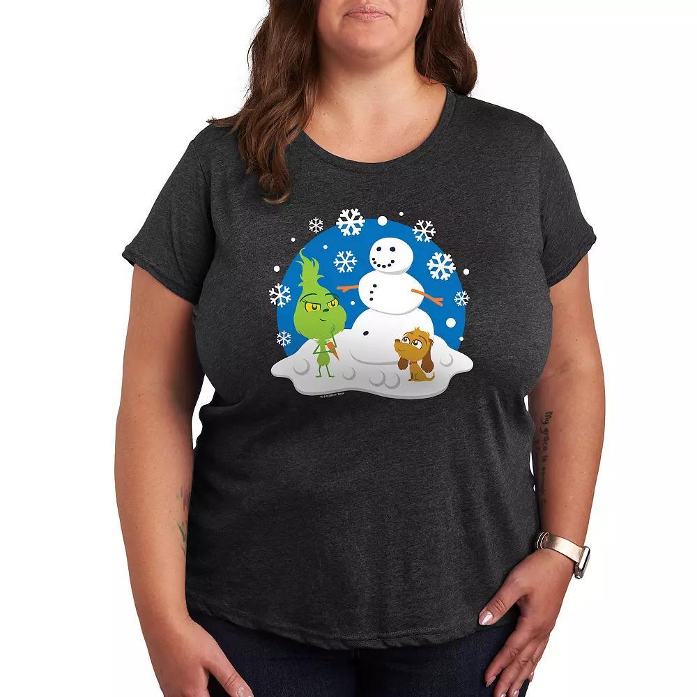 Plus Size Barbie The Movie Barbie Land Graphic Tee, Womens Heather Grey Product Image