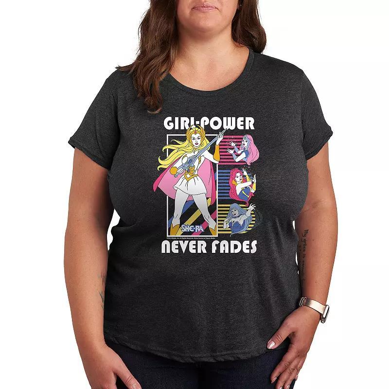 Plus Care Bears Cheer Bear Graphic Tee, Womens Heather Grey Gray Product Image