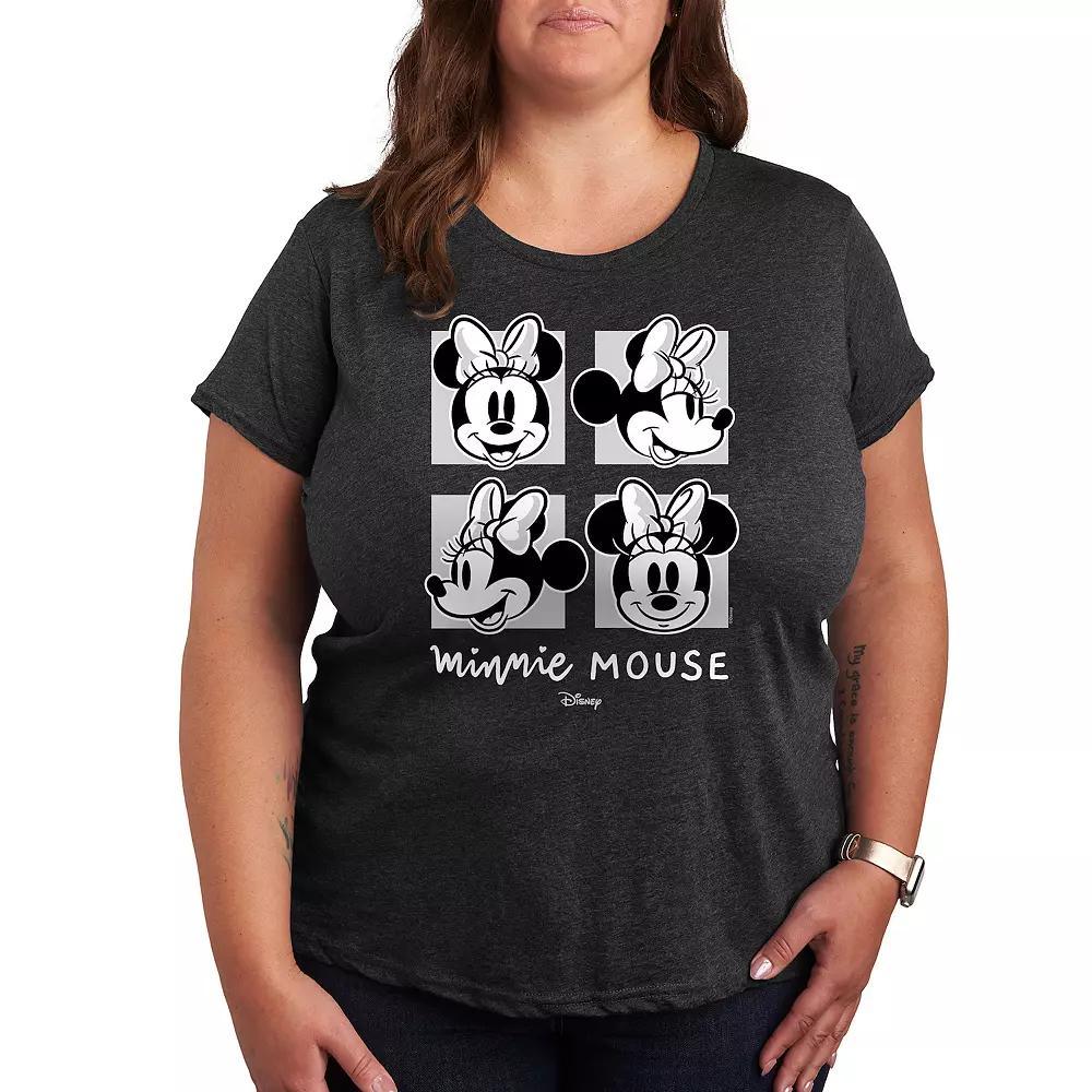 Disneys Minnie Mouse Plus Grid Graphic Tee, Womens Product Image