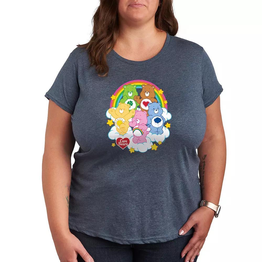 Disney Princess Cinderella Plus Graphic Tee, Womens Grey Blue Product Image