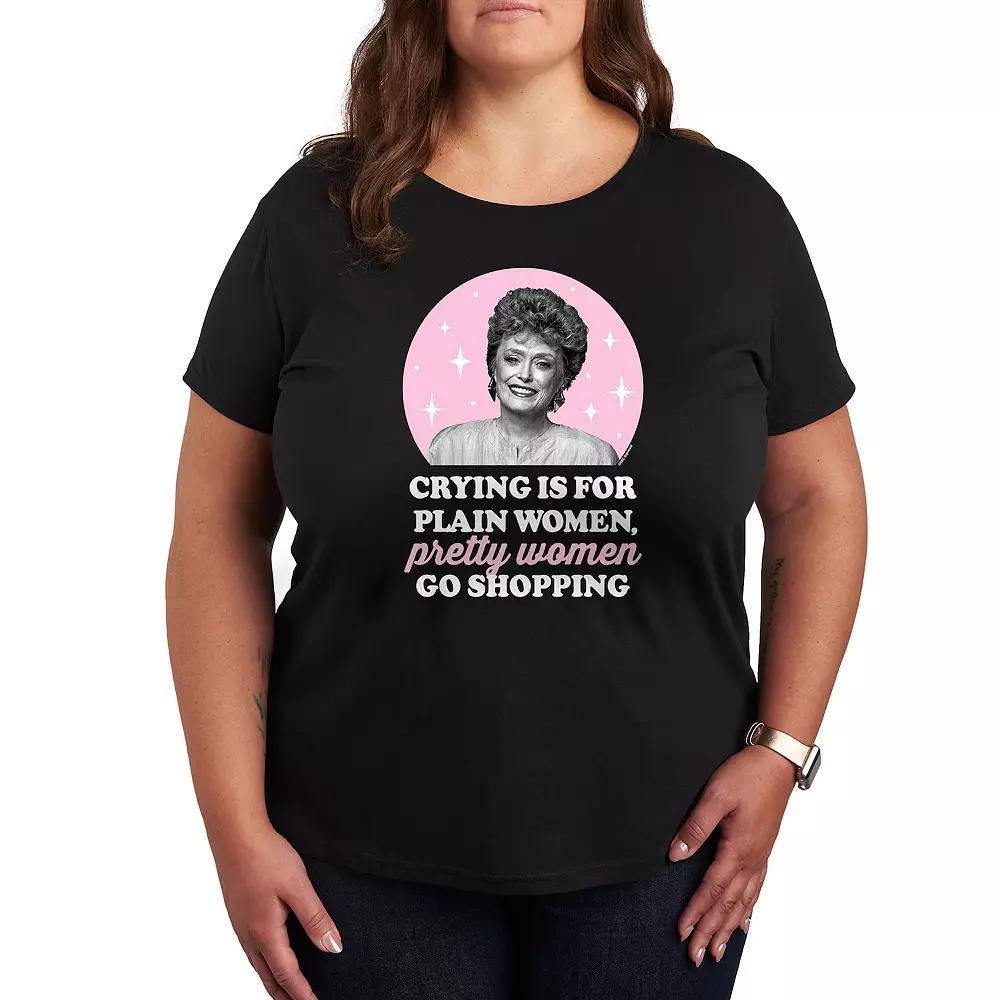 Plus Golden Girls Crying Graphic Tee, Womens Heather Grey Product Image