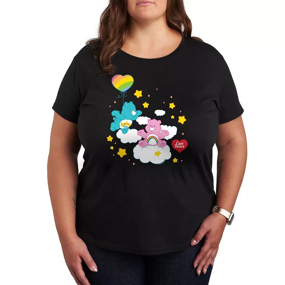 Plus Care Bears Wish And Cheer Bear Graphic Tee, Womens Heather Grey Gray Product Image