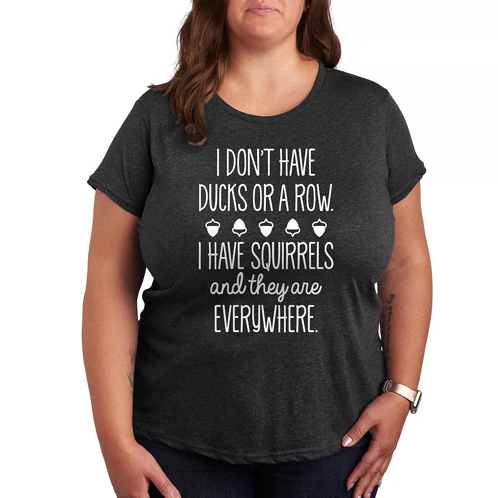 Plus Care Bears Caring Is Cool Graphic Tee, Womens Gray Grey Product Image