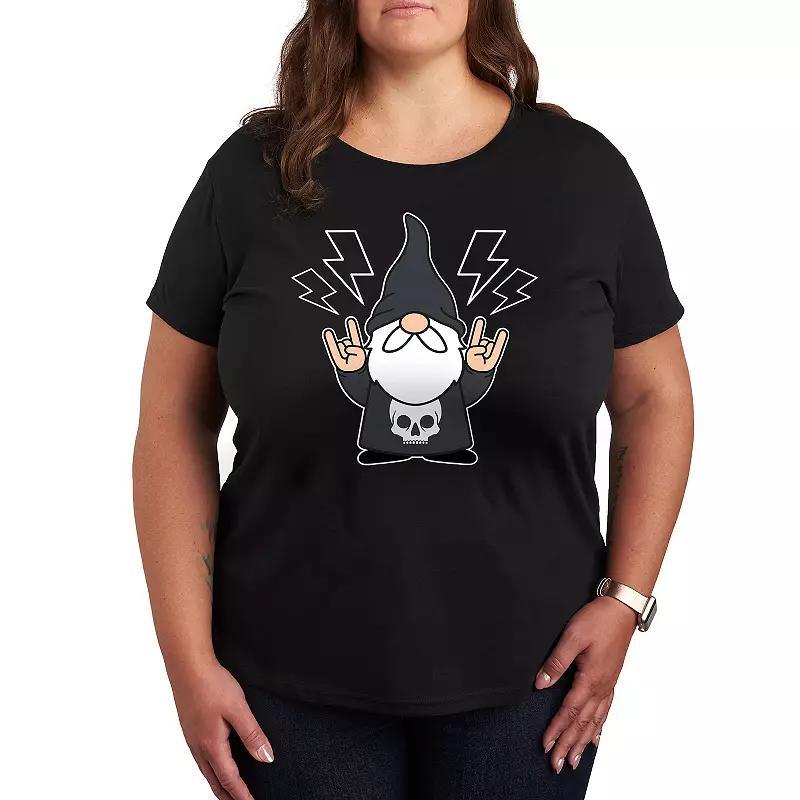 Plus Bunny Face Glasses Graphic Tee, Women's, Size: 4XL, Black Product Image