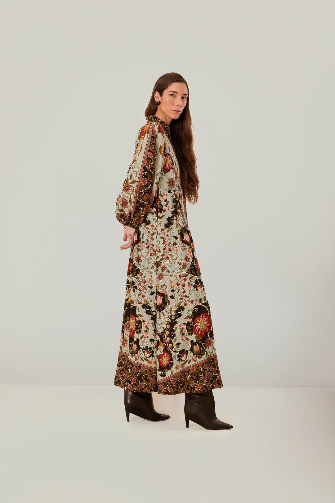 Blue Flowing Beauty Maxi Dress, FLOWING BEAUTY BLUE / XXS Product Image