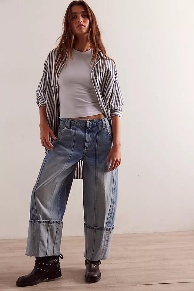 We The Free Olsen Cuffed Crop Barrel Jeans Product Image
