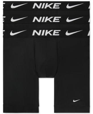 Men's Nike Dri-FIT Essential 3-pack Microfiber Long-Leg Boxer Briefs, Size: XXL, Blue Grey Black Product Image