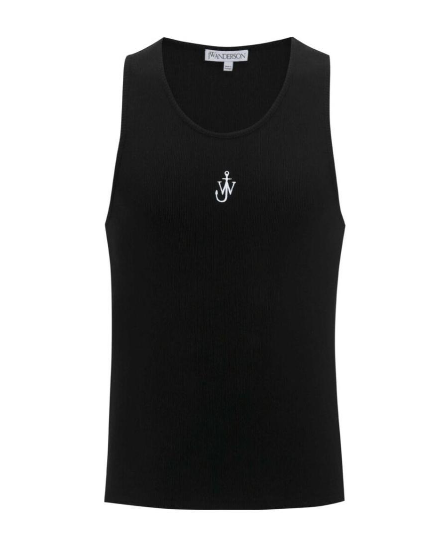 JW ANDERSON Printed Cotton-blend Tank Top In Black Product Image