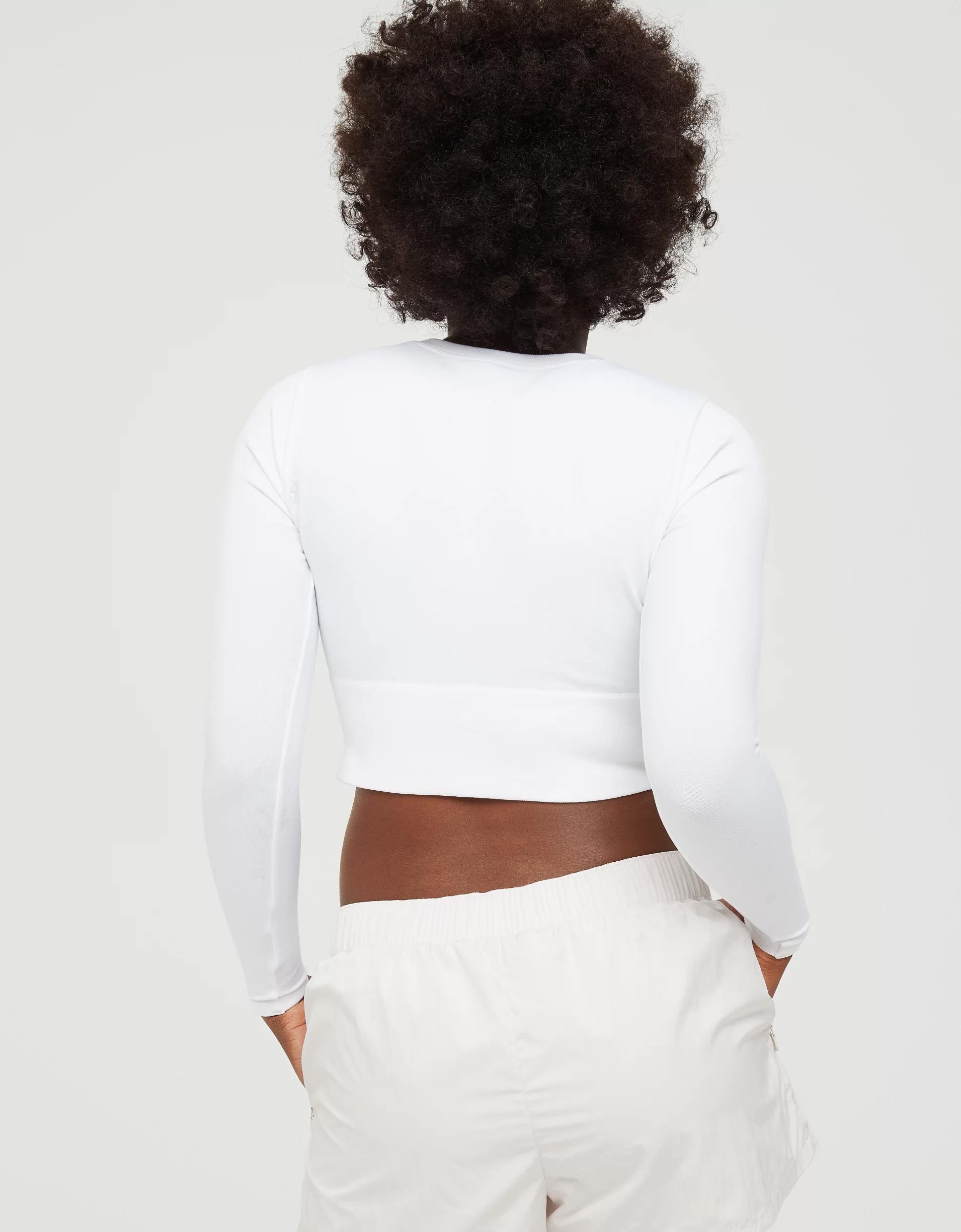 OFFLINE By Aerie Sidewalk Seamless Long Sleeve Cropped T-Shirt Product Image