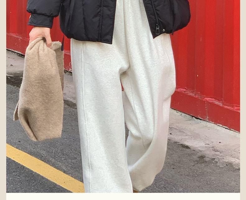 High Neck Two Tone Zip-Up Parka Product Image