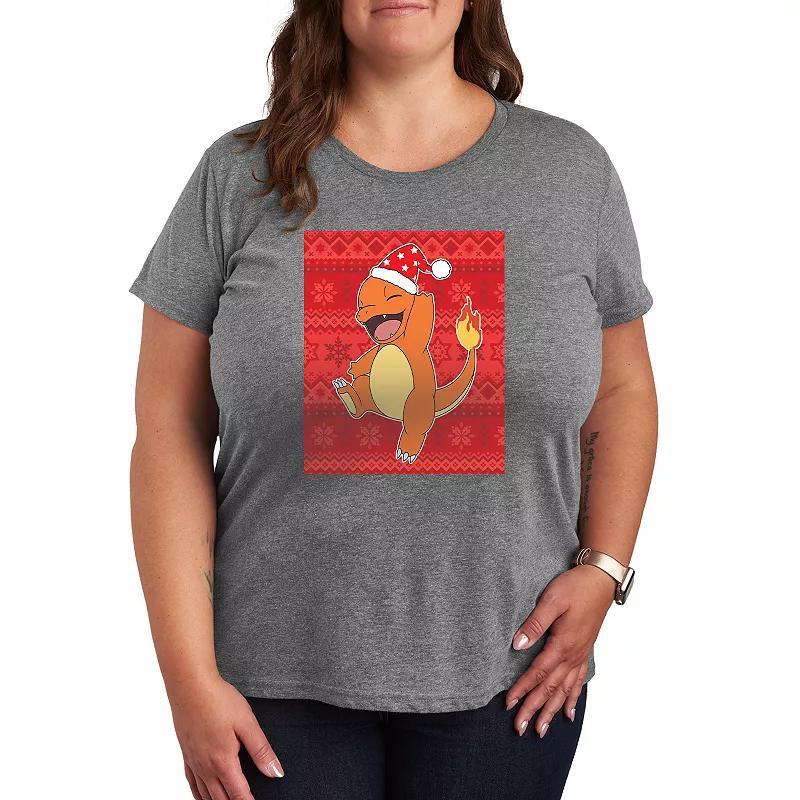 Plus Pokemon Charmander Sweater Graphic Tee, Womens Product Image