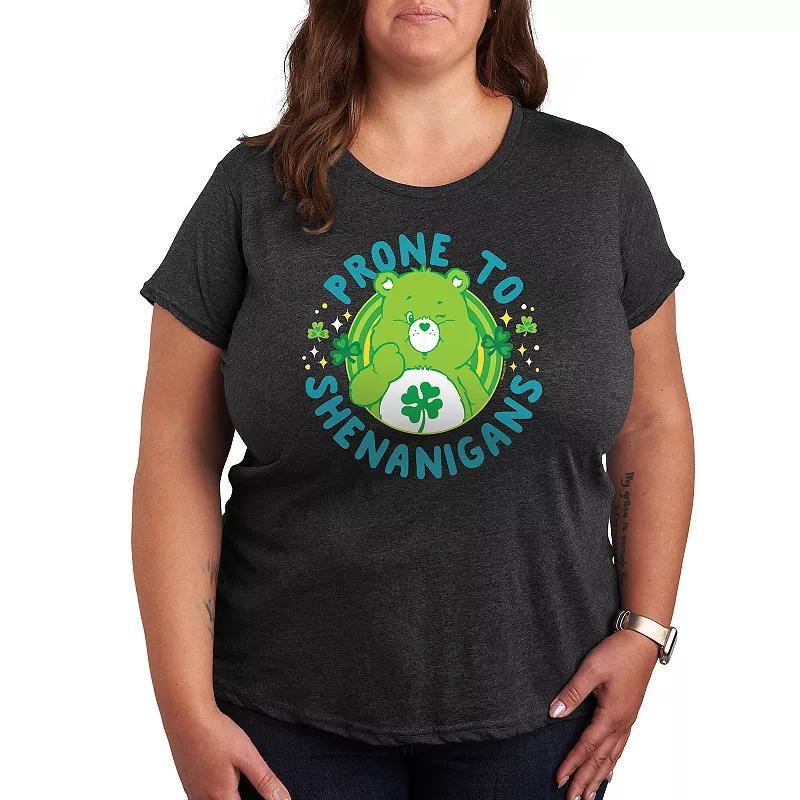 Plus Care Bears Prone To Shenanigans Graphic Tee, Womens Heather Grey Product Image