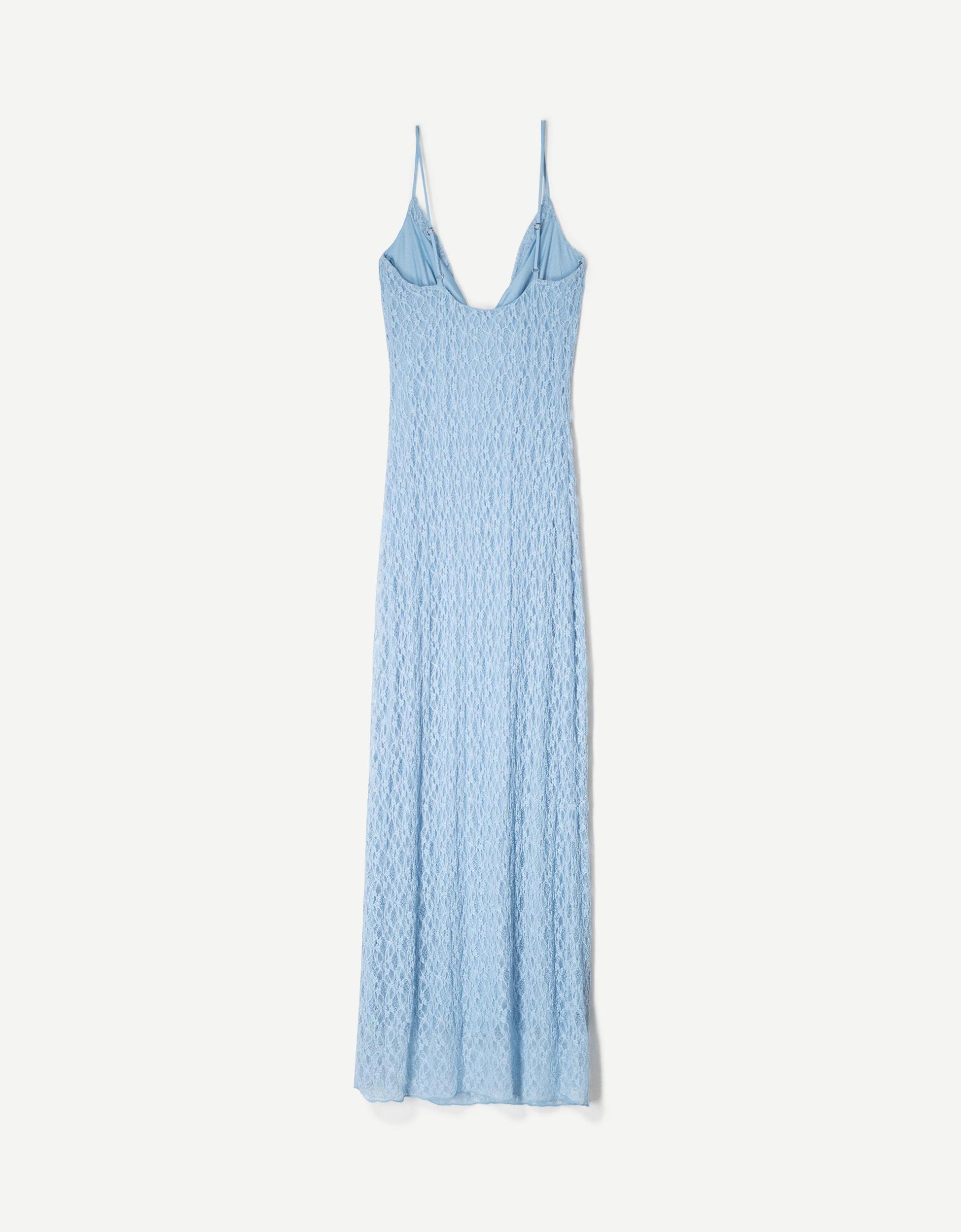Blonde lace midi dress Product Image