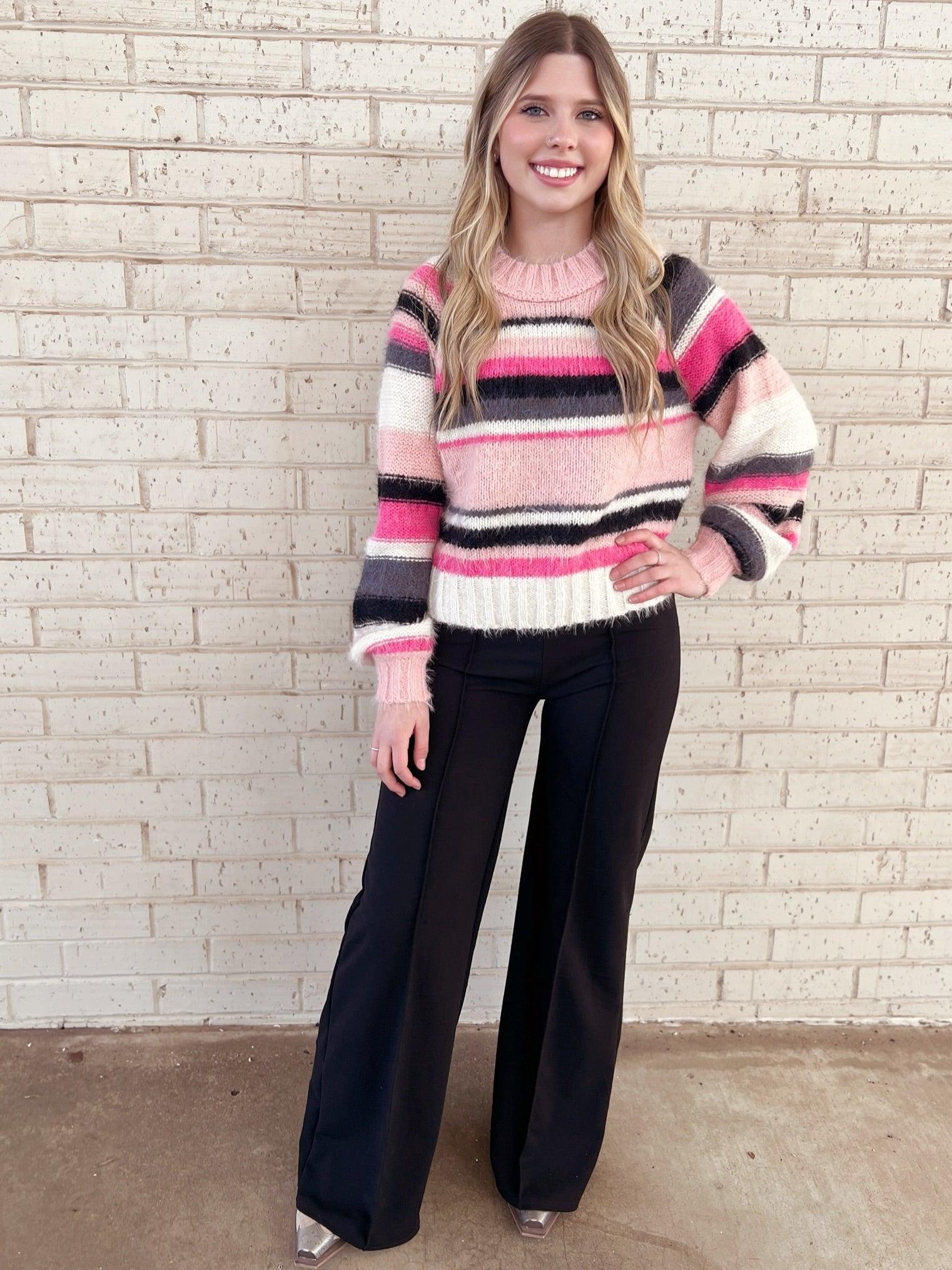 Striped Mohair Sweater - 2 Colors Product Image