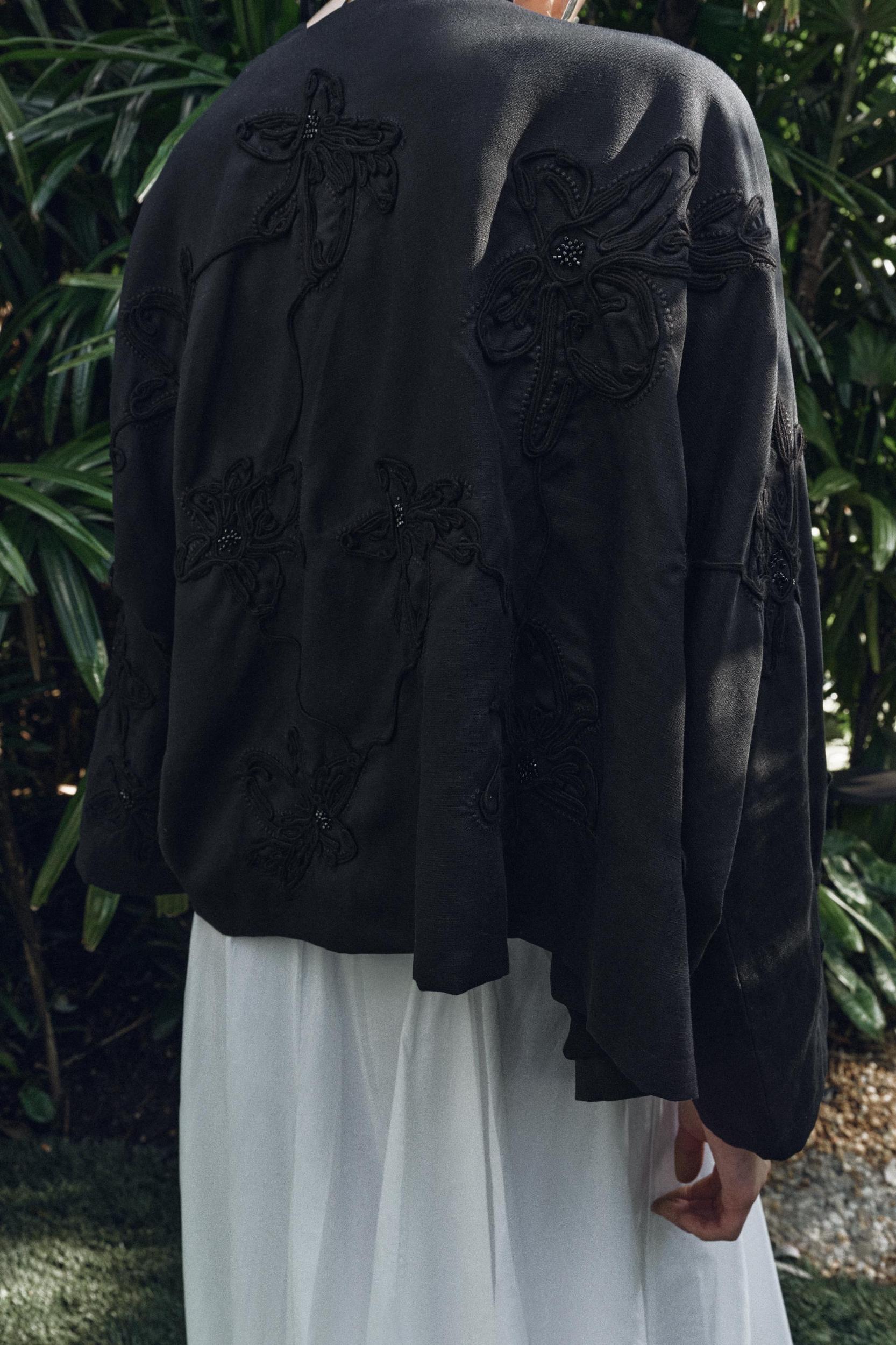 BEADED FLORAL KIMONO Product Image