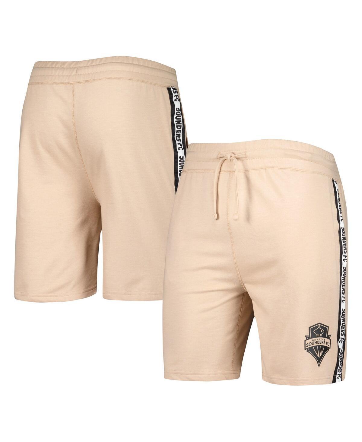 Men's Concepts Sport  Tan Seattle Sounders FC Team Stripe Shorts, Size: XL Product Image