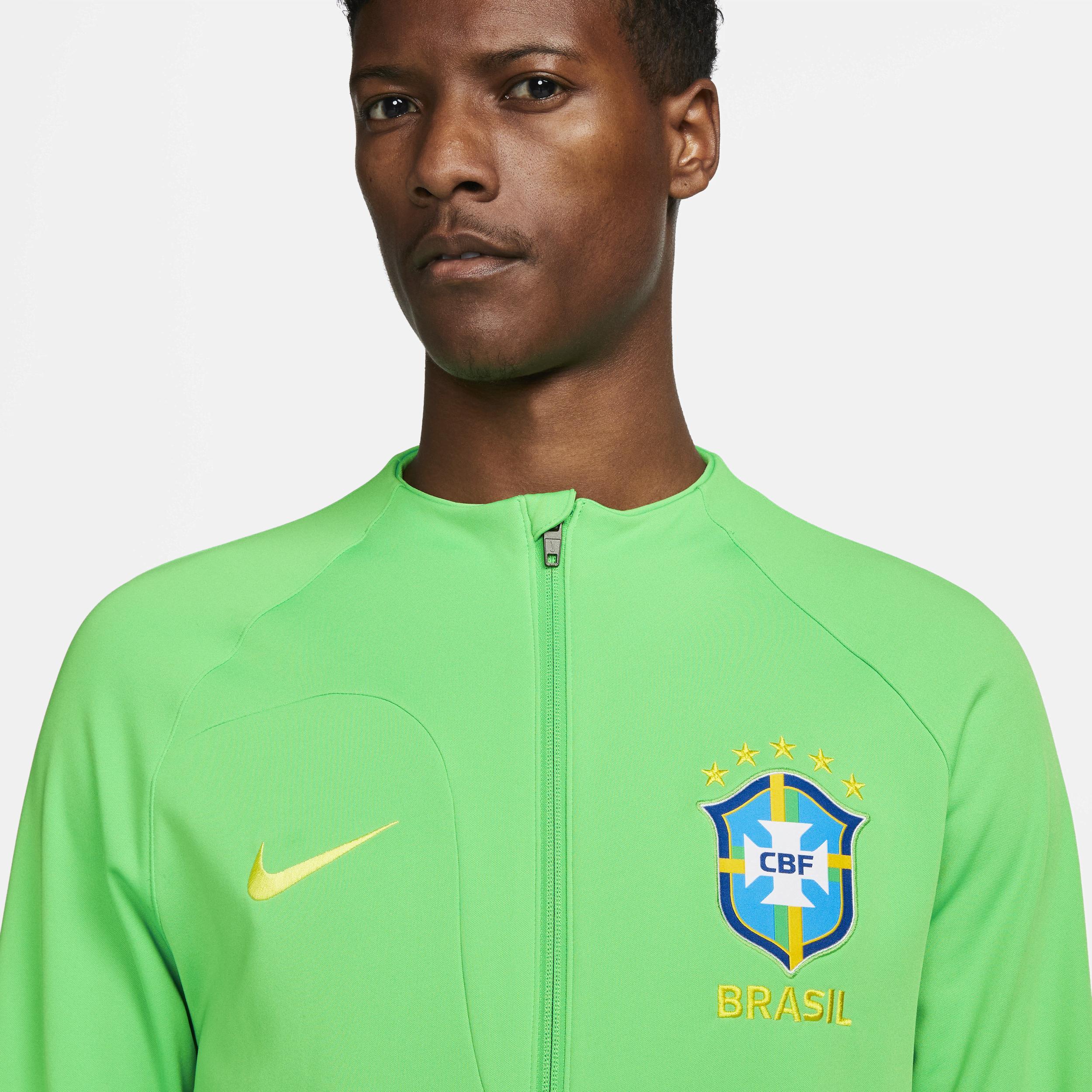 Men's Nike Green Brazil National Team Academy Pro Anthem Performance Full-Zip Jacket, Size: XL, Soc Green Product Image