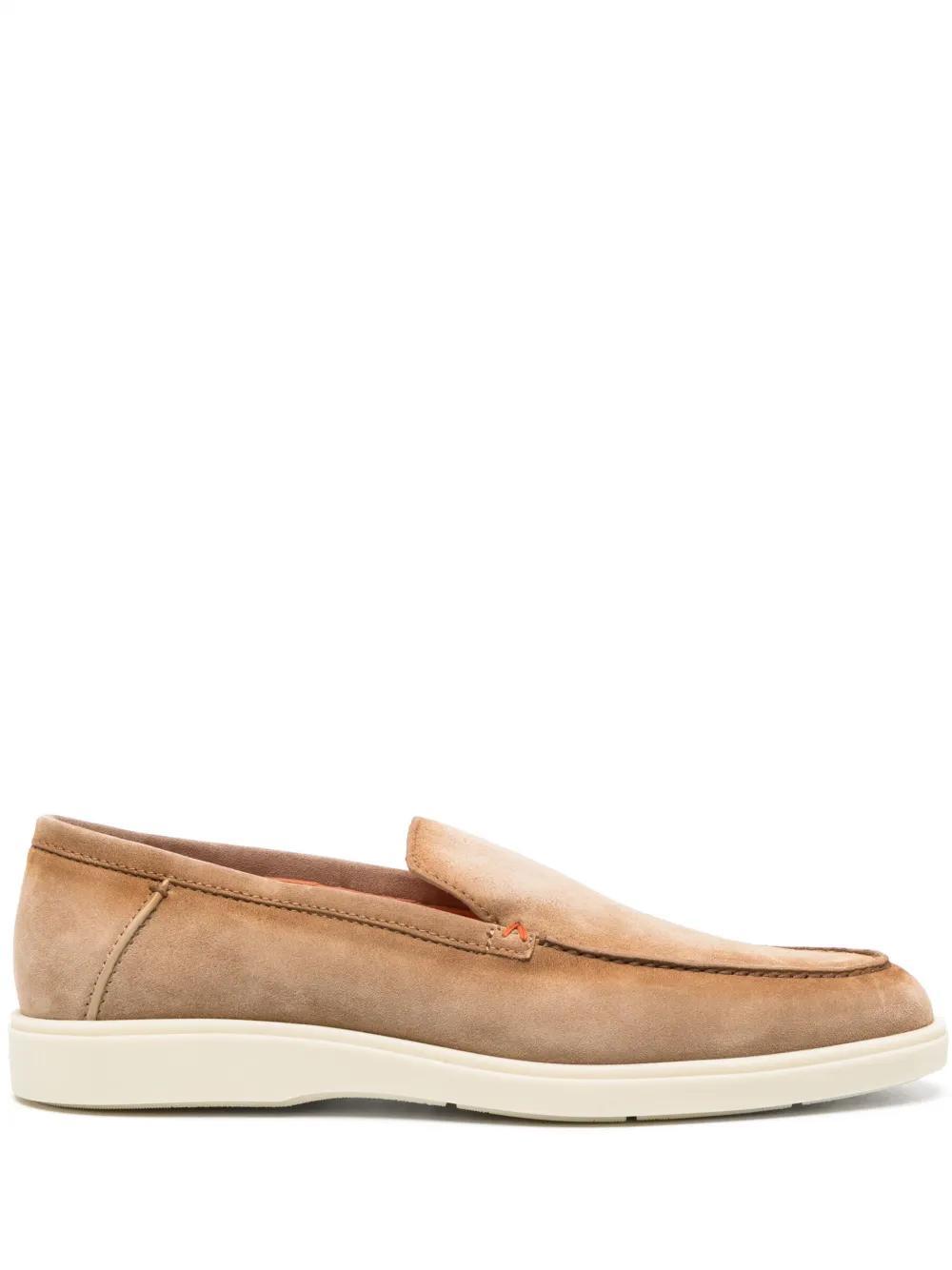 almond-toe suede loafers Product Image