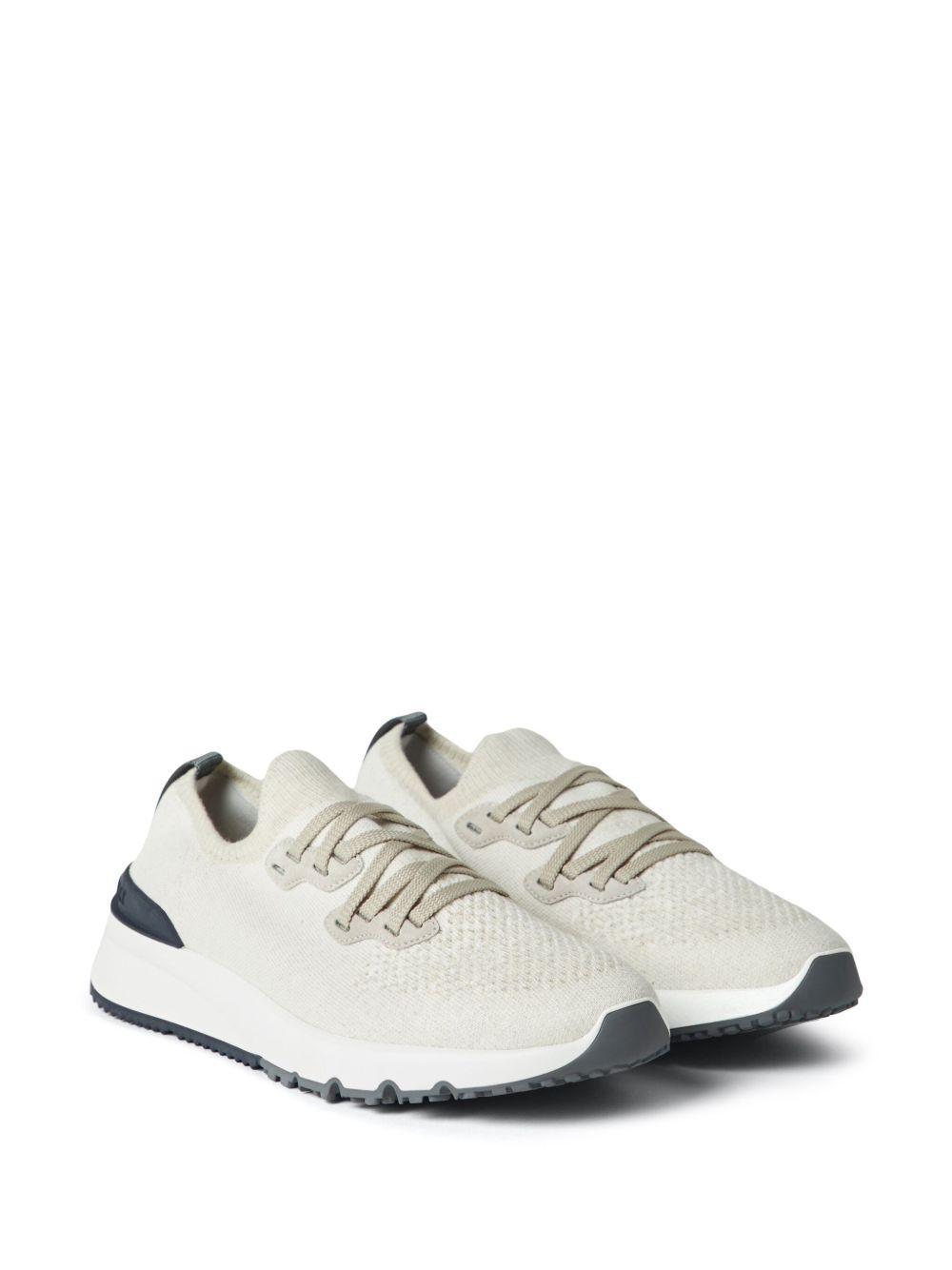 perforated-detail low-top sneakers  Product Image
