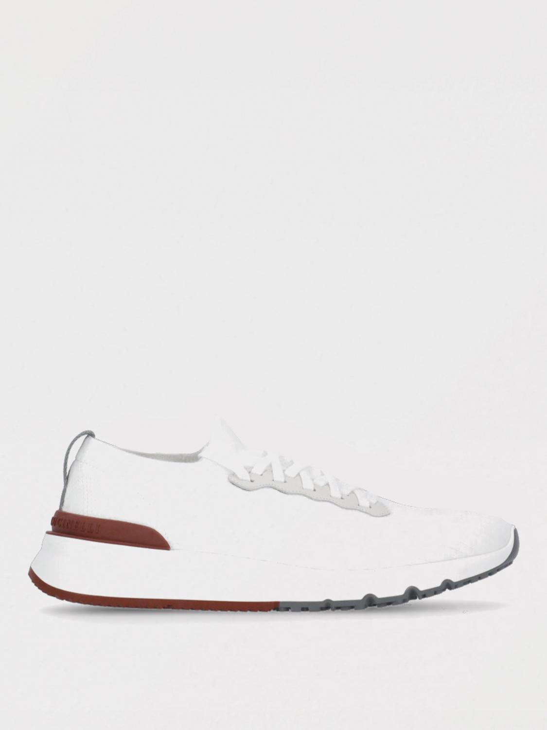 BRUNELLO CUCINELLI Cotton Knit Runners In White Product Image