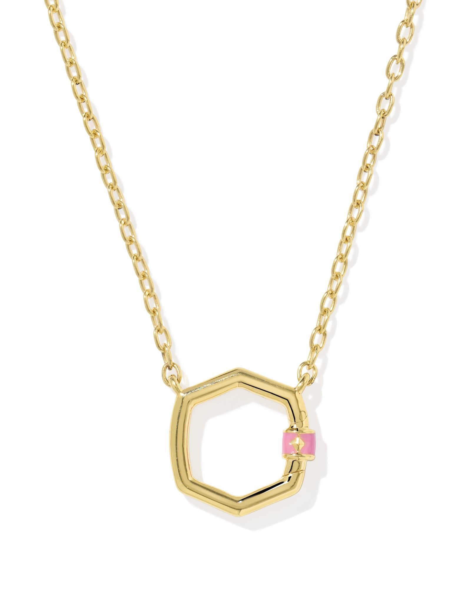Davie 18k Gold Vermeil Enamel Pendant Necklace Product Image