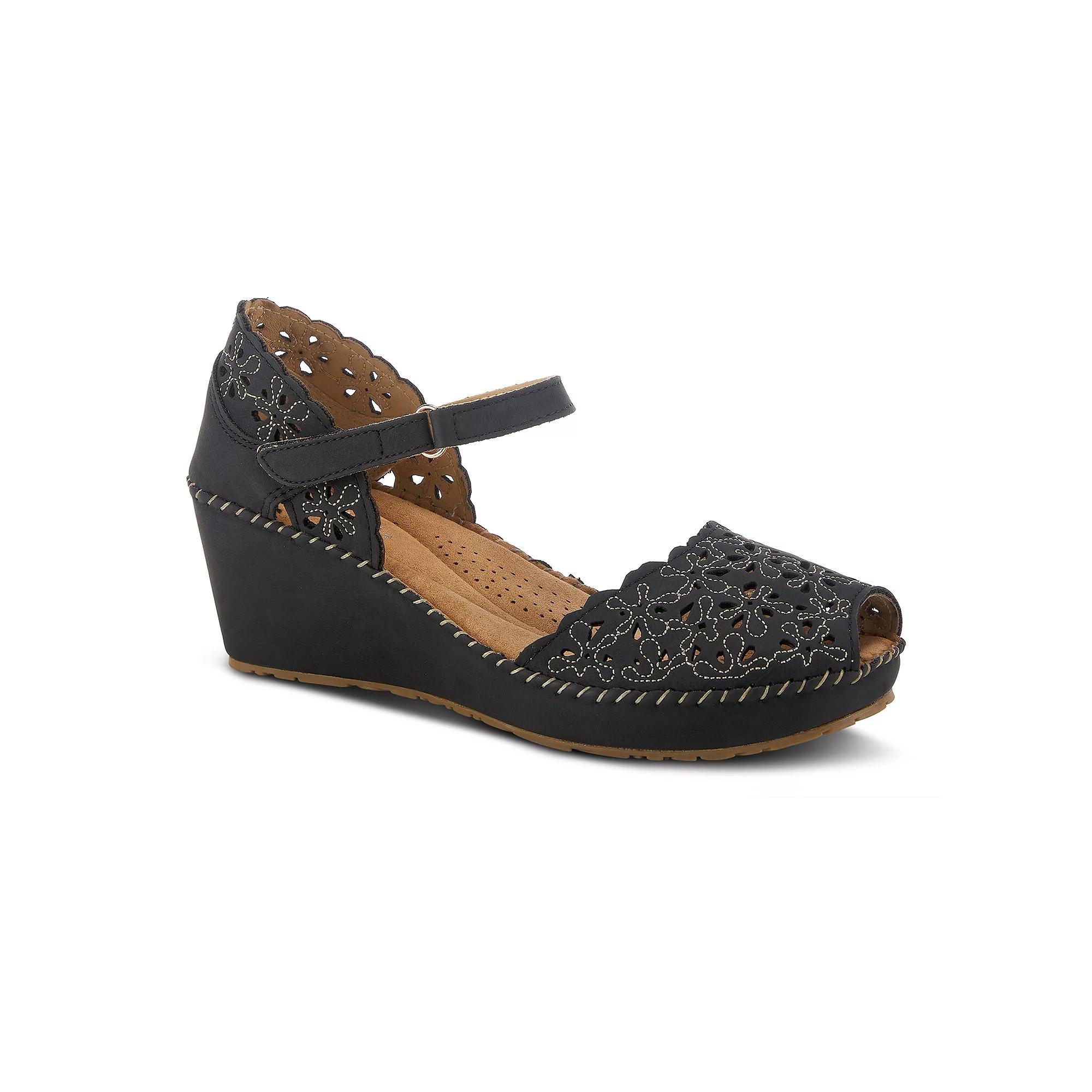 Patrizia Gennina Women's Wedge Sandals, Size: 41, Black Product Image