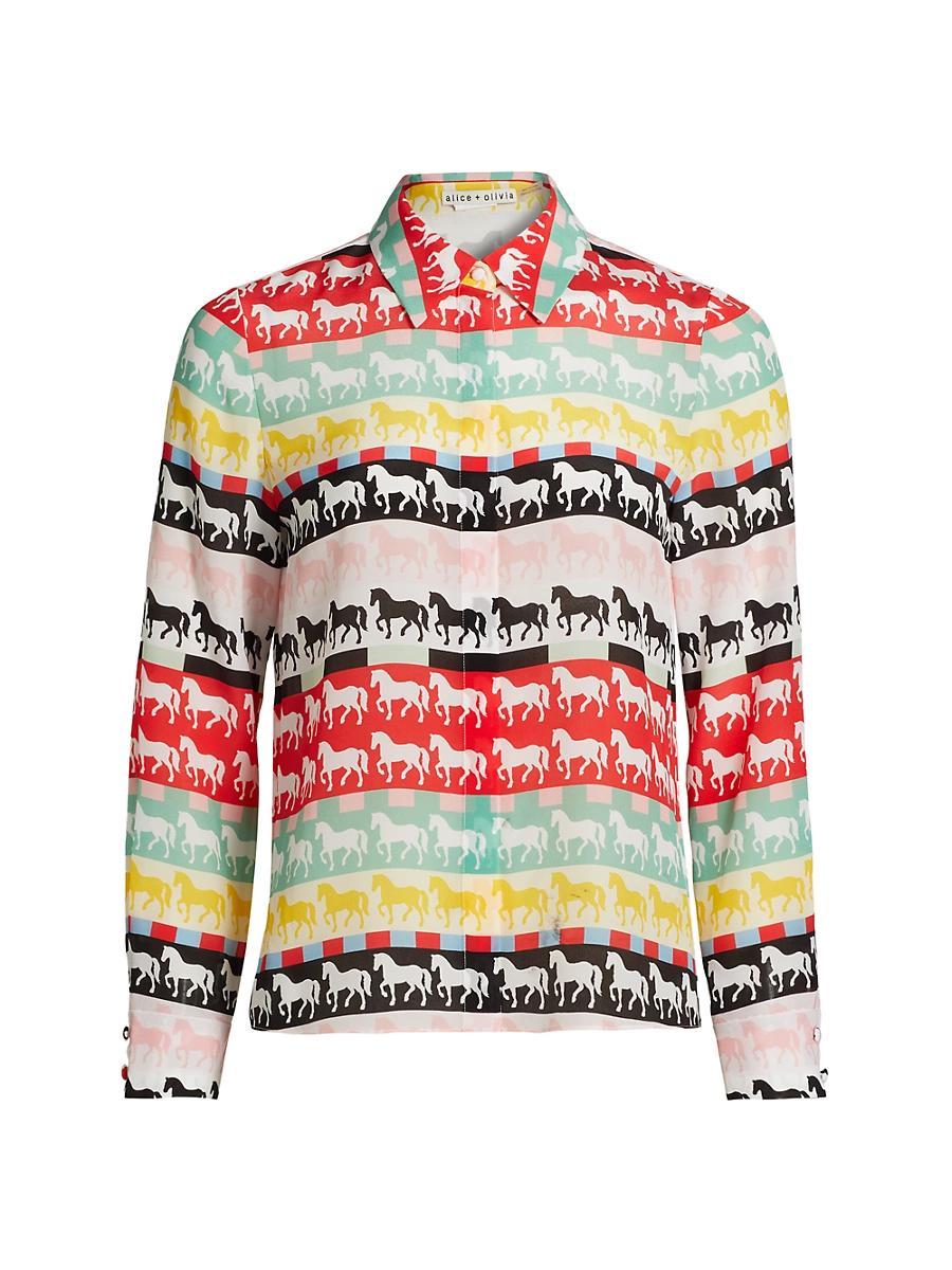 Womens Willa Silk Butterfly Shirt Product Image