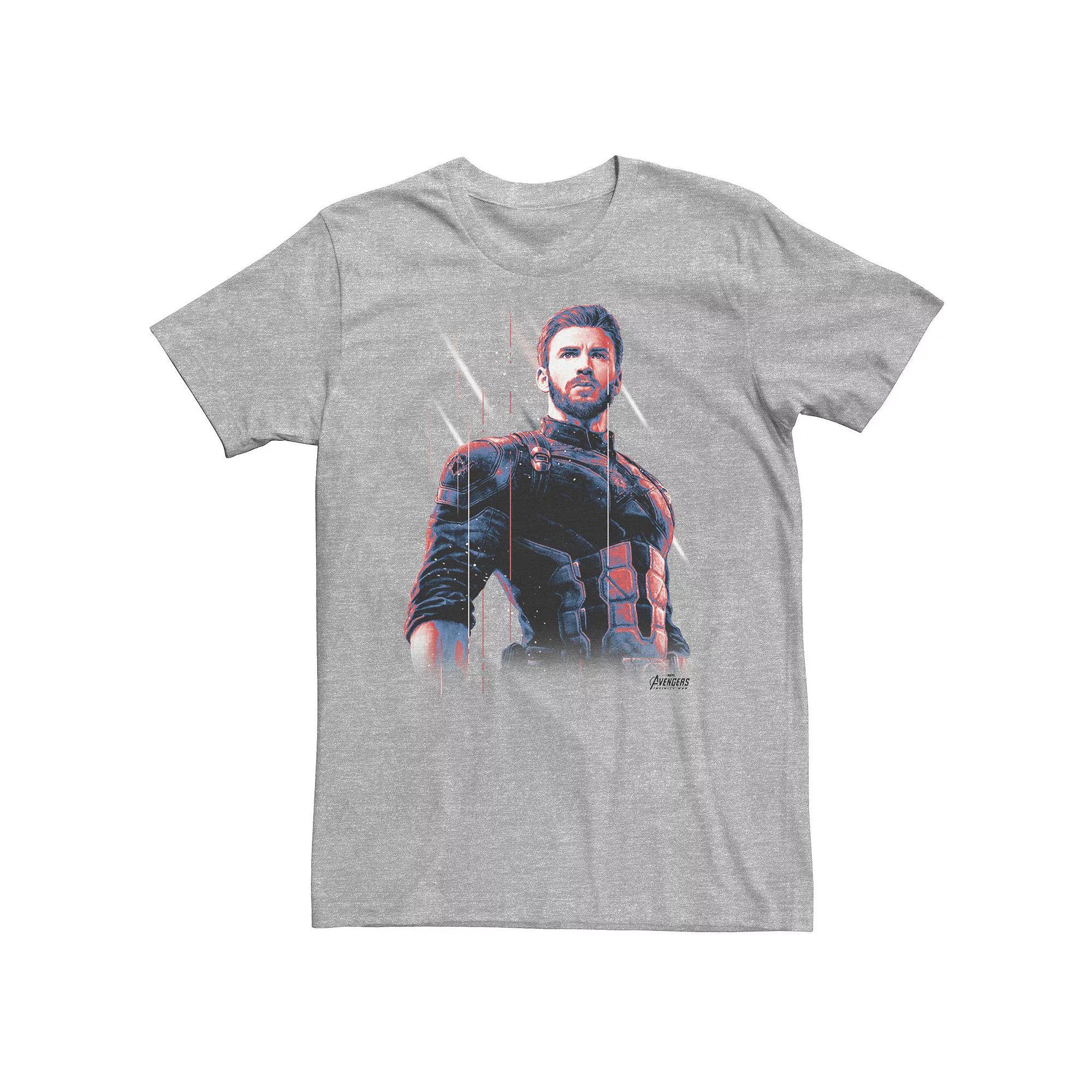 Big & Tall Marvel Infinity War Captain America Pose Tee, Men's, Size: XXL Tall, Athletic Grey Product Image