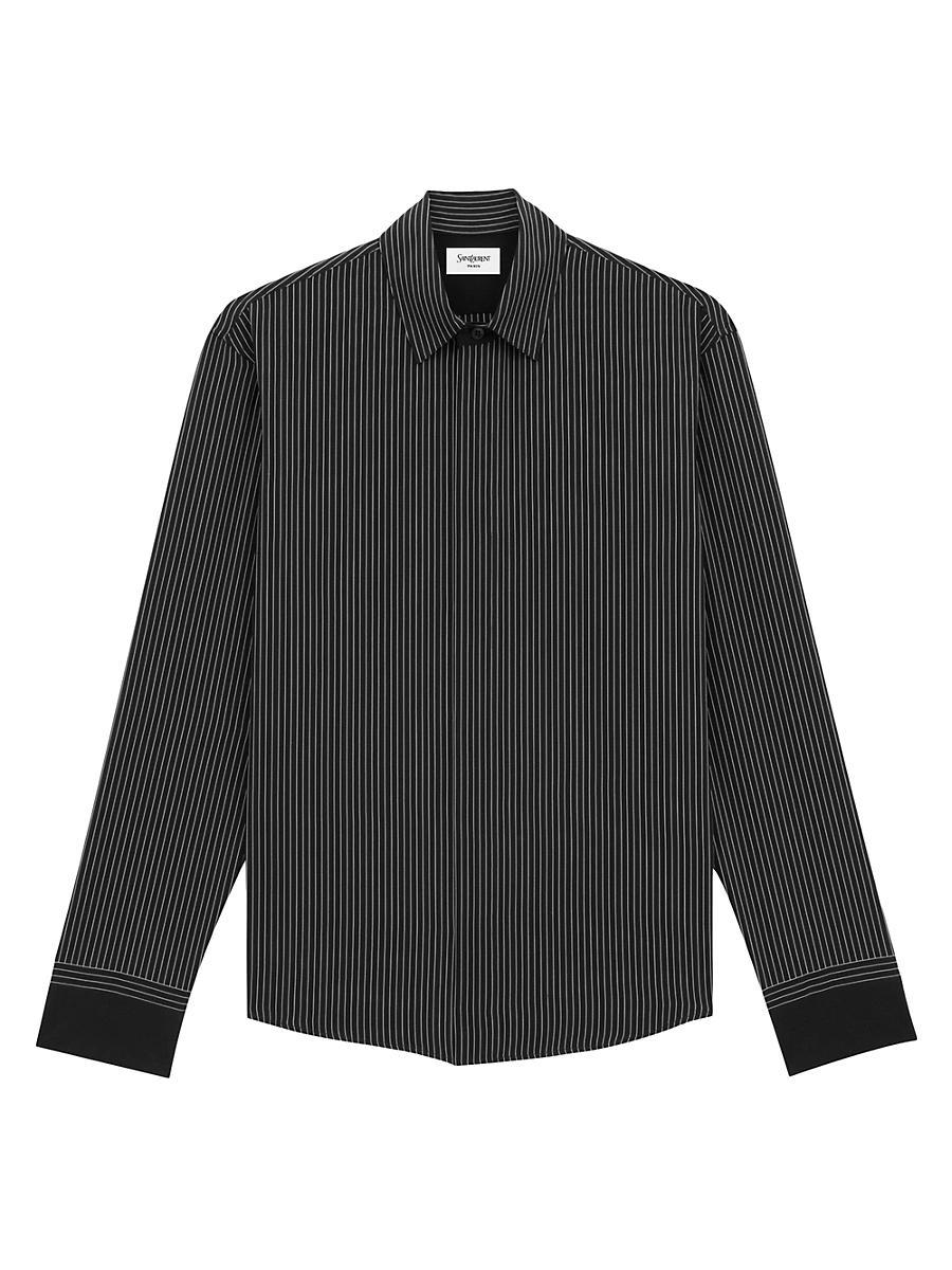 Mens Cassandre Shirt in Striped Silk Product Image