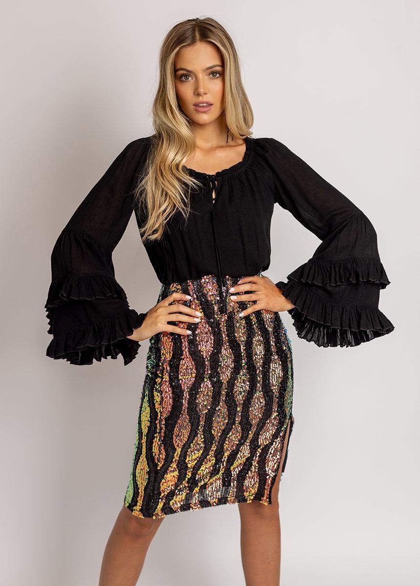 Lunah Skirt in Oil Slick Female Product Image