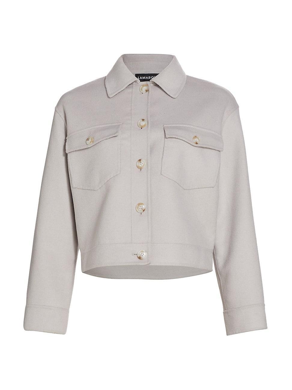 Womens Christine Cropped Wool-Blend Jacket Product Image
