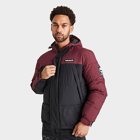 Timberland Mens Timberland Archive Puffer Jacket - Mens Maroon/Black Product Image