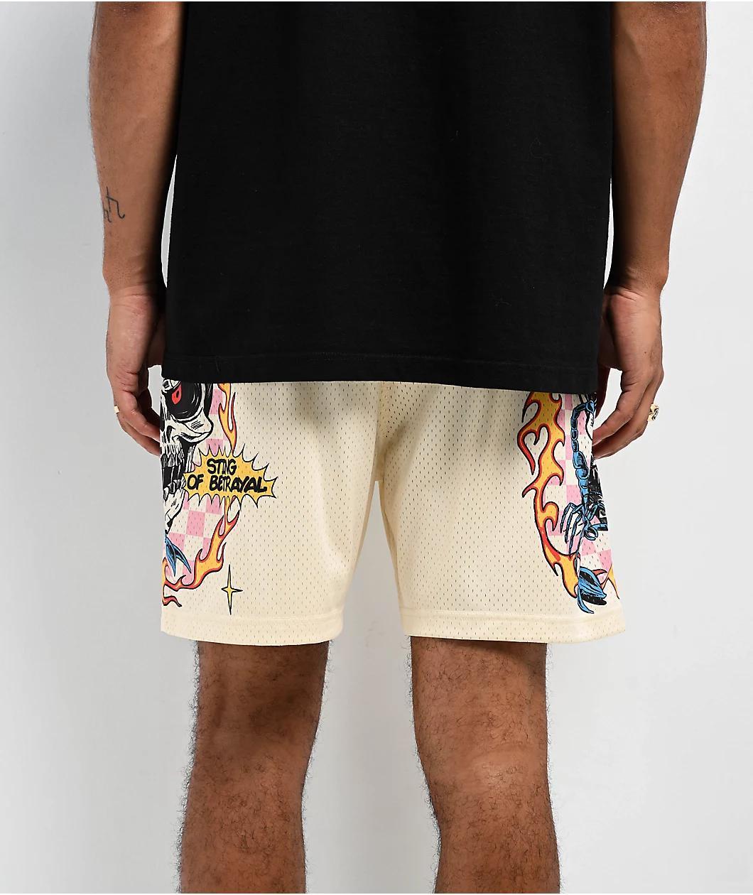 Broken Promises Sting Of Betrayal Natural Mesh Shorts Product Image