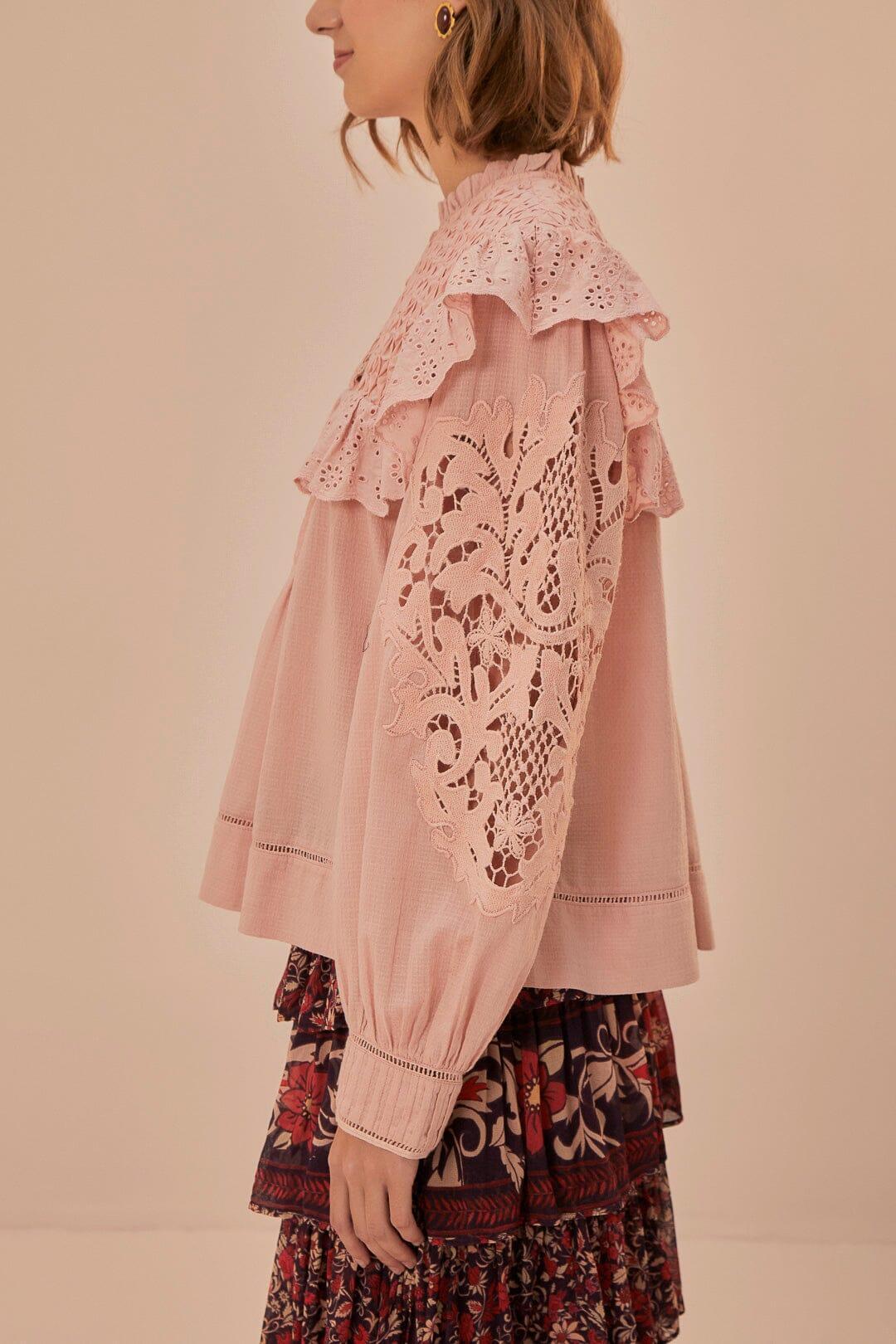 Rose Honeycomb Blouse Product Image