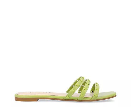 Journee Camarie Women's Embellished Strappy Sandal, Size: 8.5, Beige Product Image