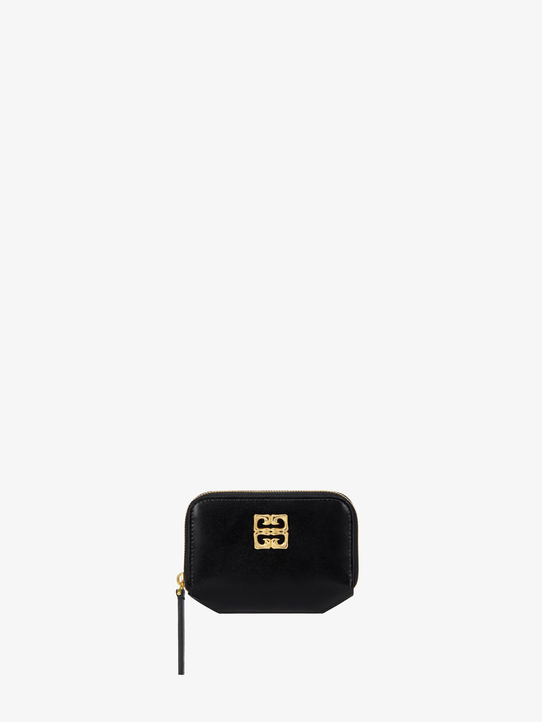 4G Liquid zipped wallet in Box leather Product Image