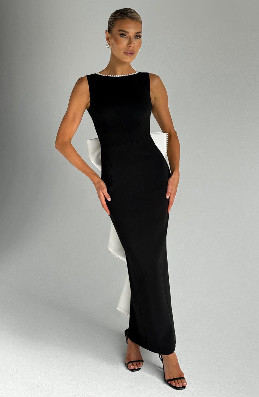 Lana Midaxi Dress - Black/White Product Image