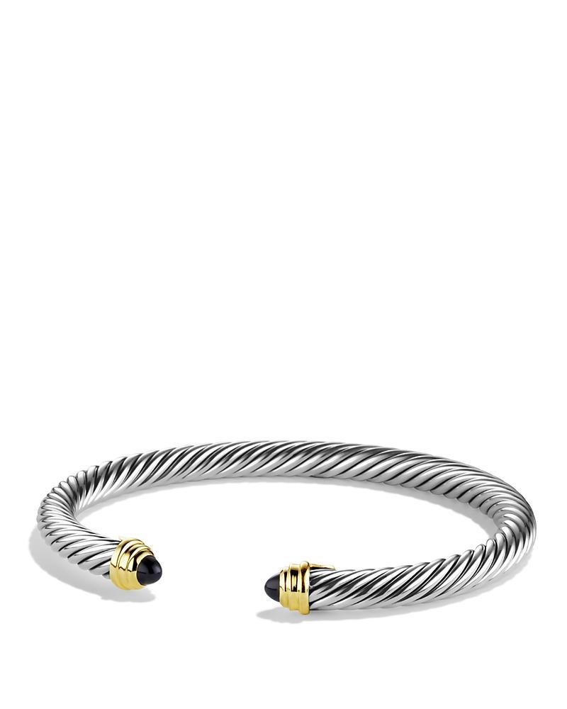 David Yurman Cable Classics Bracelet with Blue Topaz and Gold Product Image