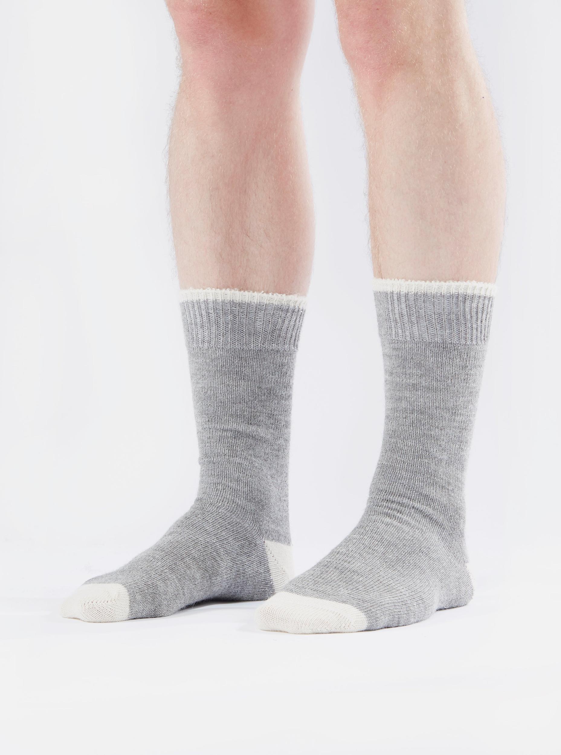 Grey Marl Alpaca Wool Alpaca Sock Product Image