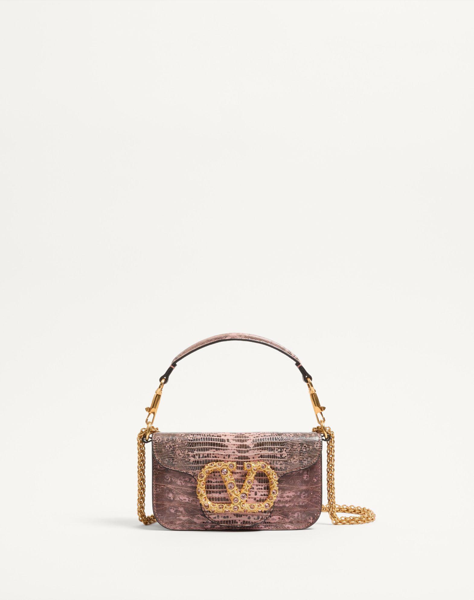 Valentino Garavani Locò Small Shoulder Bag In Tejus With Jewel Logo Product Image