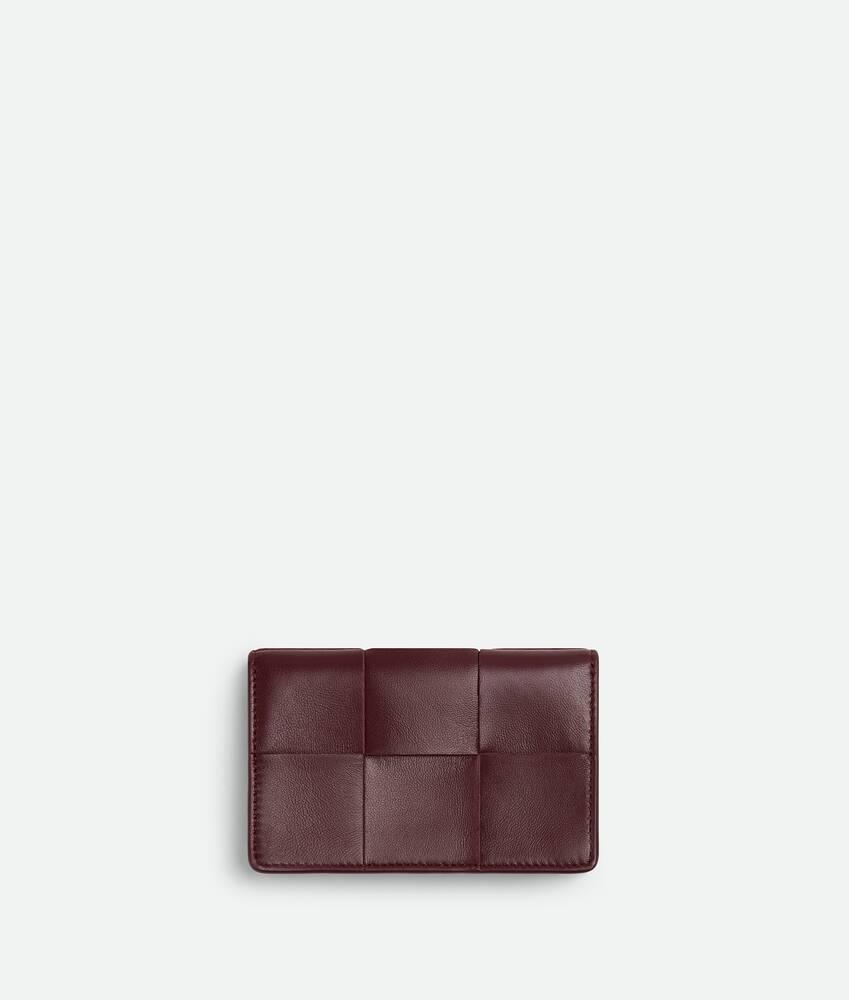 Women's Cassette Business Card Case in Madder brown/rosewood Product Image