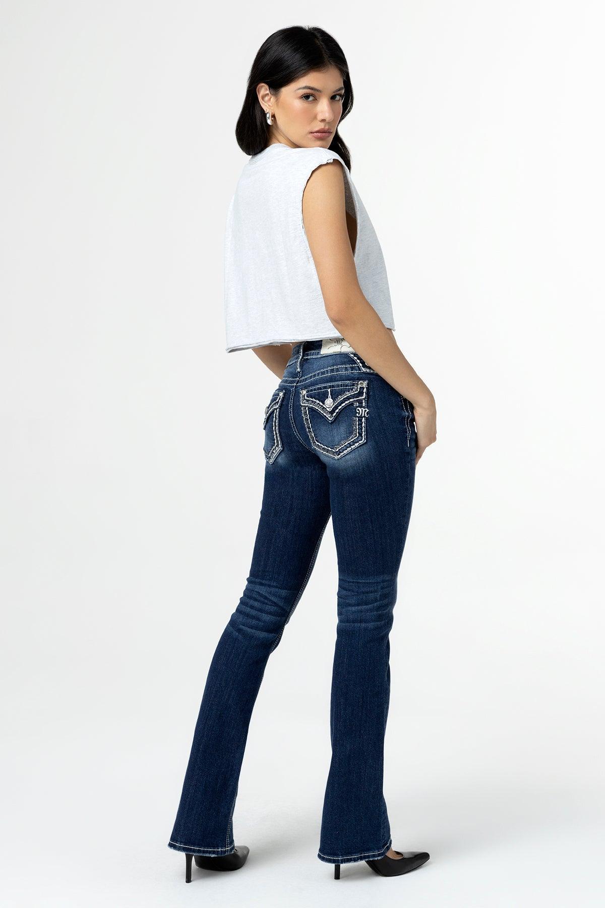 Nora Stitched Bootcut Jeans Product Image