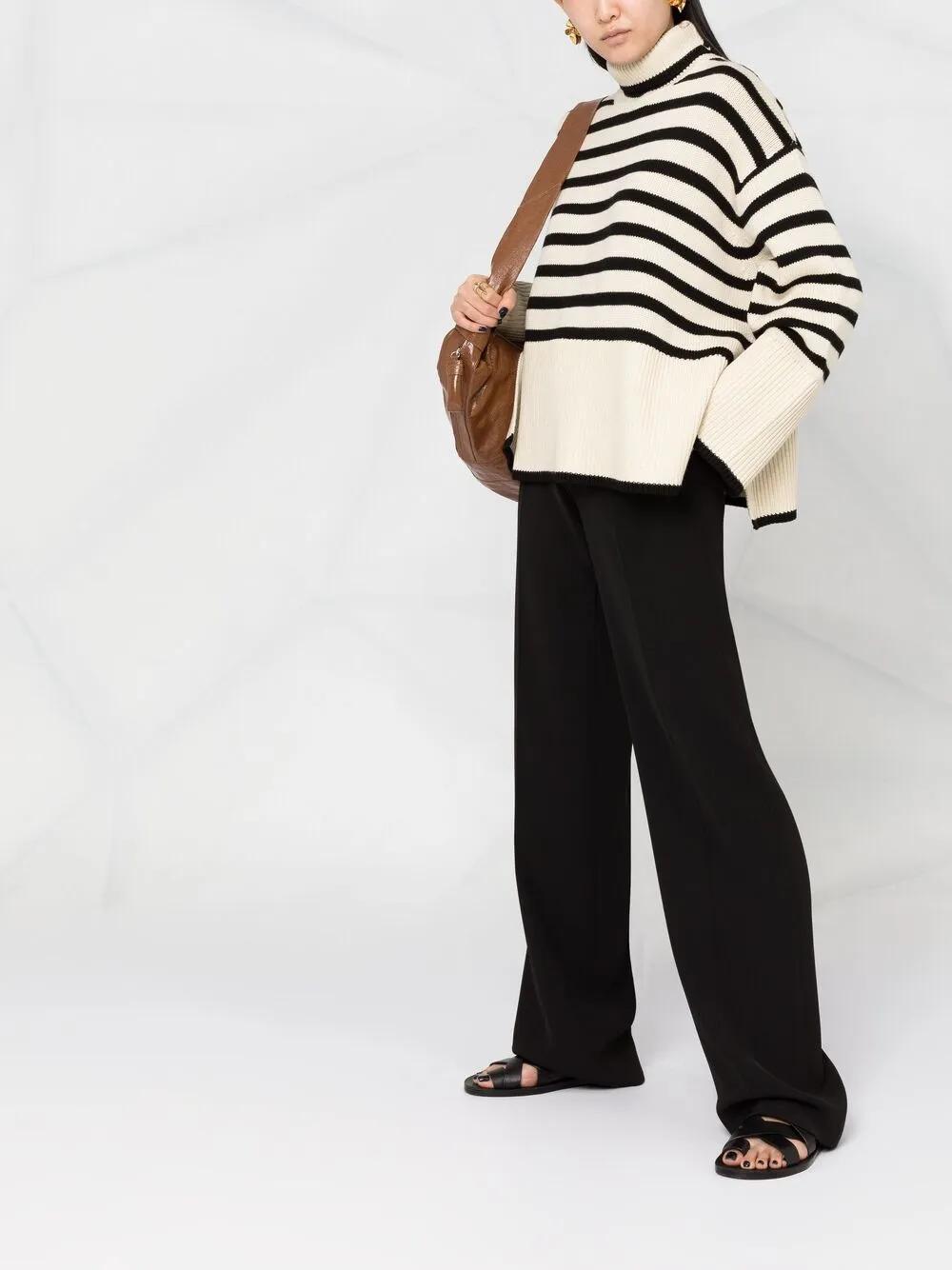 striped roll neck jumper Product Image
