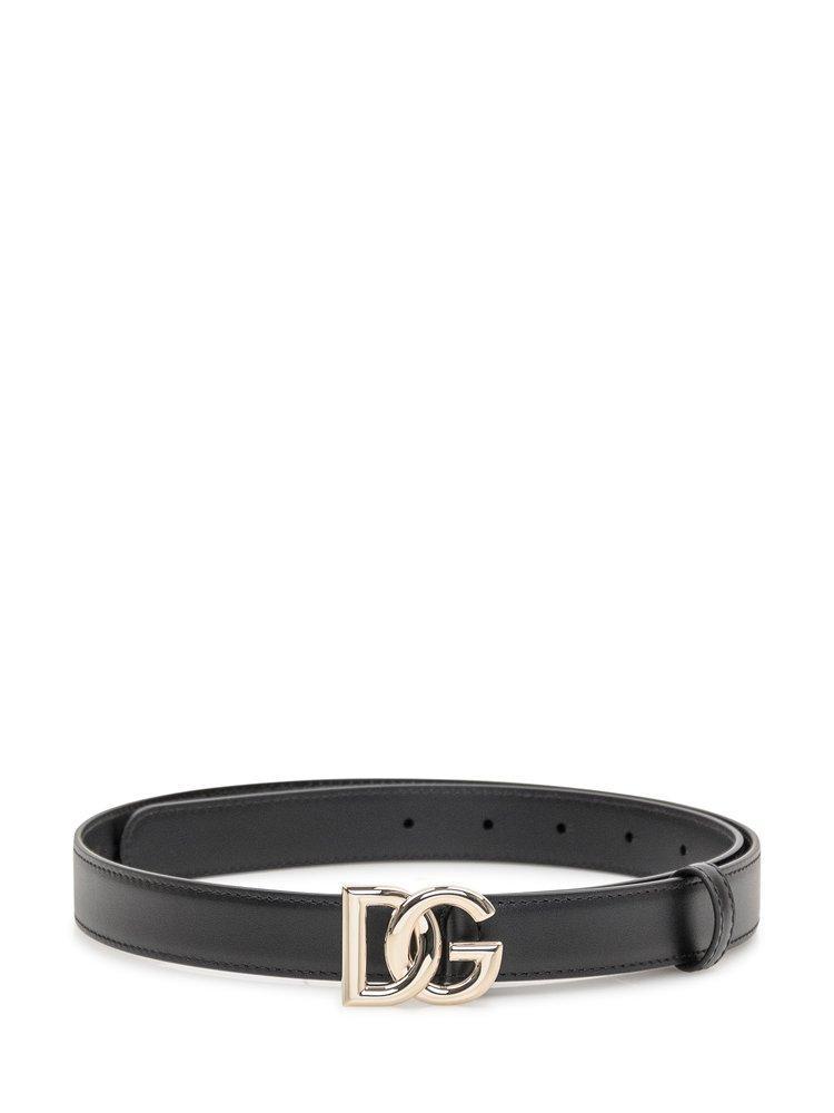 DOLCE & GABBANA Dg Logo Plaque Buckle Belt In Black Product Image